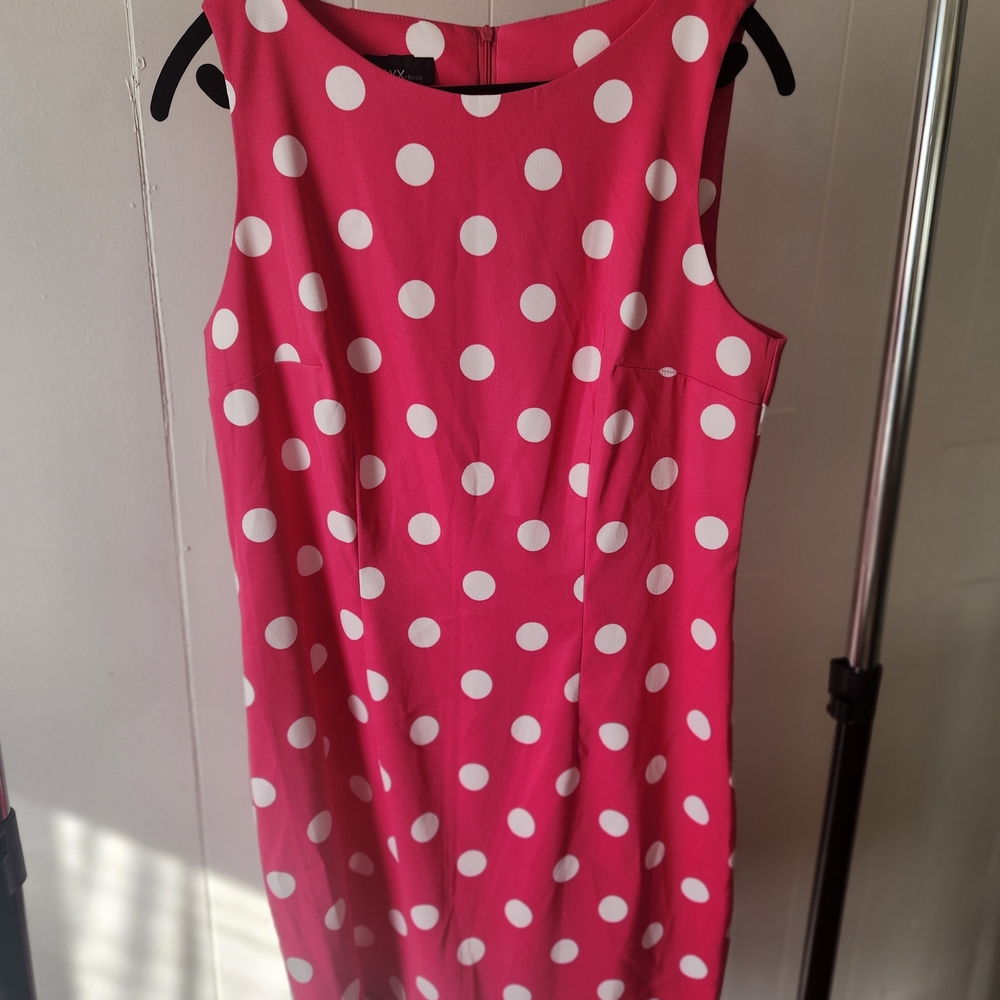 Alyx Pink and White Polka Dot Midi Dress - Picture 2 of 7